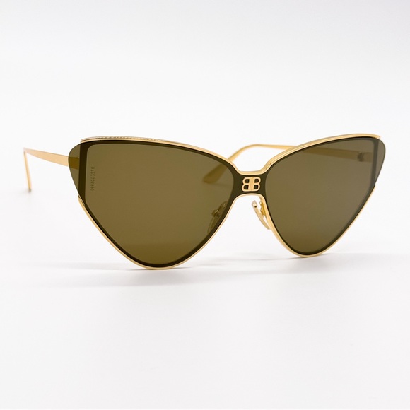 NEW BALENCIAGA CAT EYE GOLD SUNGLASSES BALENCIAGA